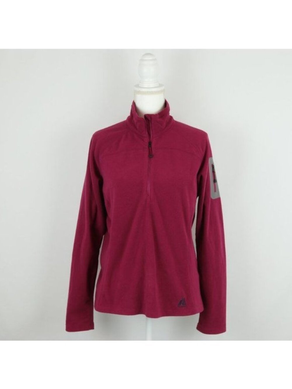 Eddie Bauer First Ascent Women's Large Pink 1/4 Zip Lightweight Fleece Pullover